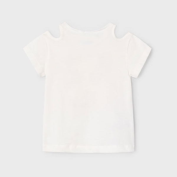 Mayoral Girls Pink Balloon Dog White Top