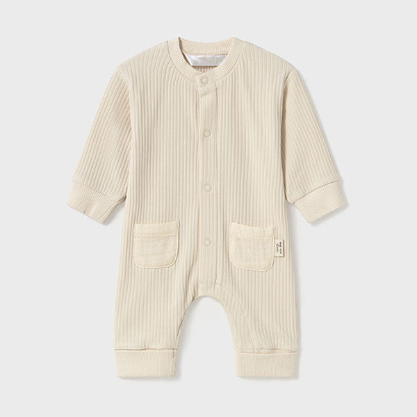 Mayoral Baby Boy Beige Bear Coverall