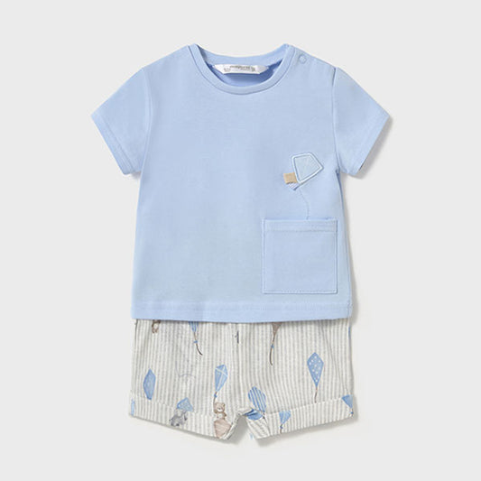 Mayoral Blue Top Kite Shorts Set