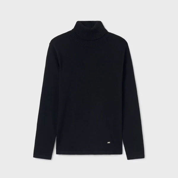 Mayoral Girls Black Turtleneck Top