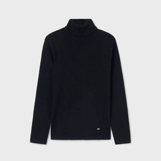 Mayoral Girls Black Turtleneck Top