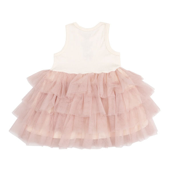 Angel Dear Bow Tank Layered Tule Dress