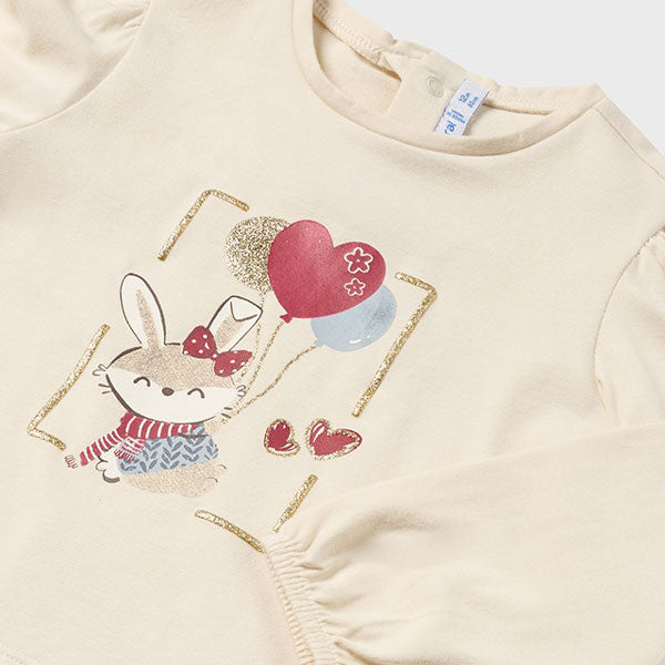 Mayoral Baby Girl Bunny Ivory Top