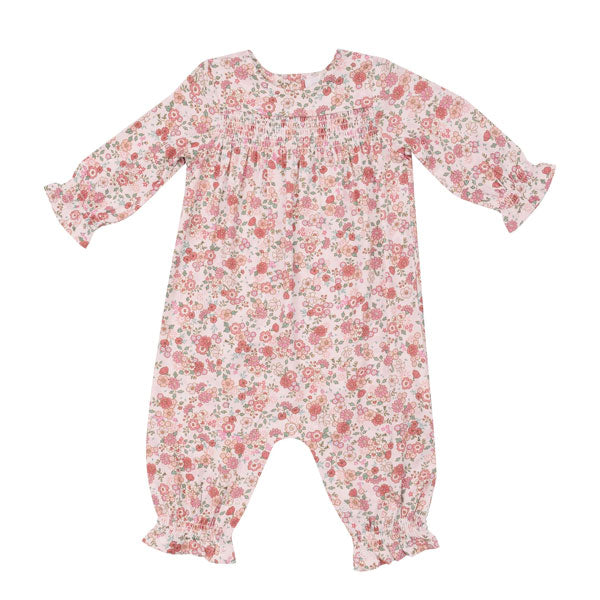 Angel Dear Smoked Calico Pink Floral Romper Coverall