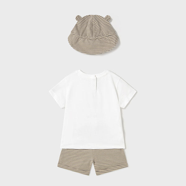 Mayoral Cars Top Shorts Hat Set