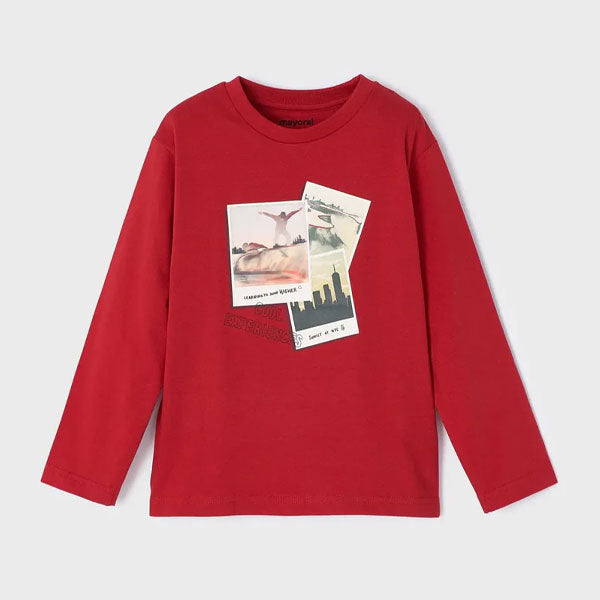 Mayoral Boys Cool Experiences Red T-Shirt Top