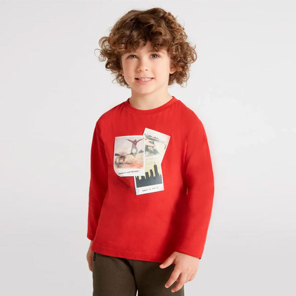Mayoral Boys Cool Experiences Red T-Shirt Top