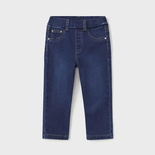 Mayoral Baby Girls Dark Blue Denim Skinny Jeans Pants