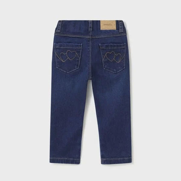Mayoral Baby Girls Dark Blue Denim Skinny Jeans Pants