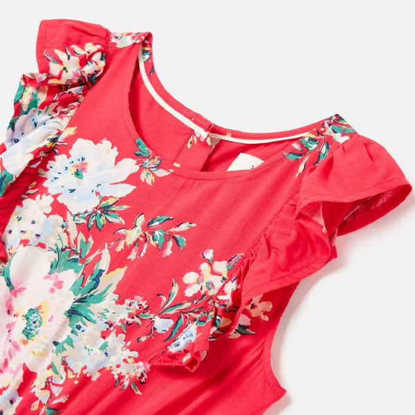 Joules Floral Woven Flutter Dress