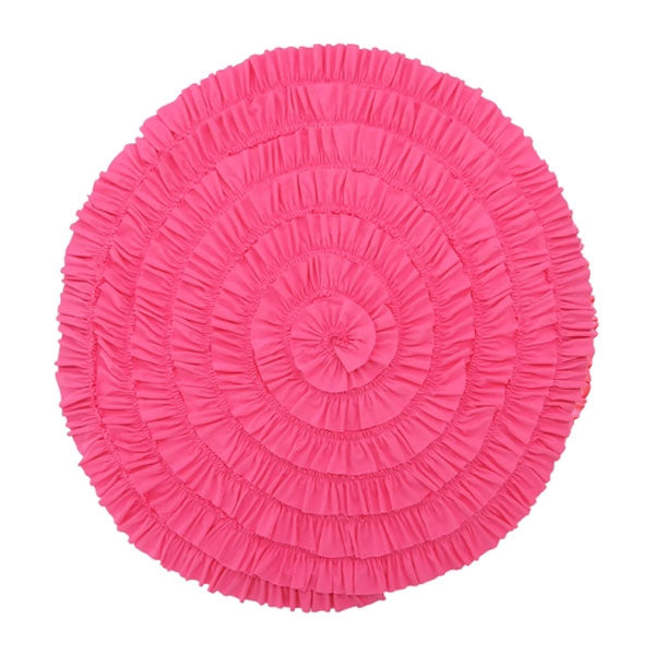 Lemon Loves Lime Hot Pink Round Ruffle Blanket