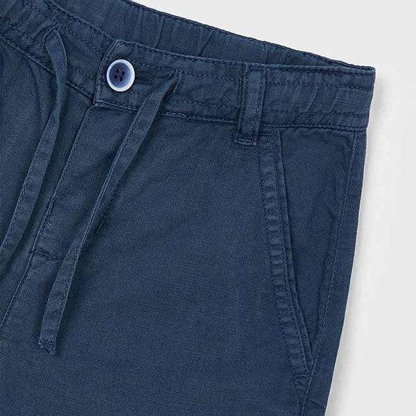 Mayoral Boys Navy Drawstring Linen Shorts