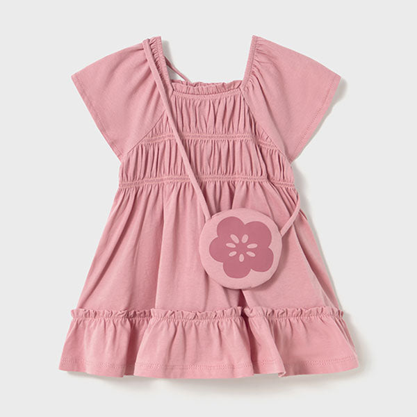 Mayoral Girls Pink Dress with Purse