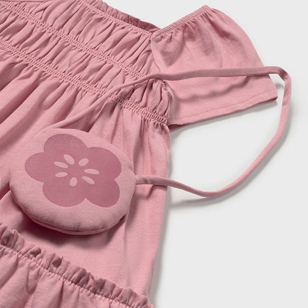 Mayoral Girls Pink Dress with Purse