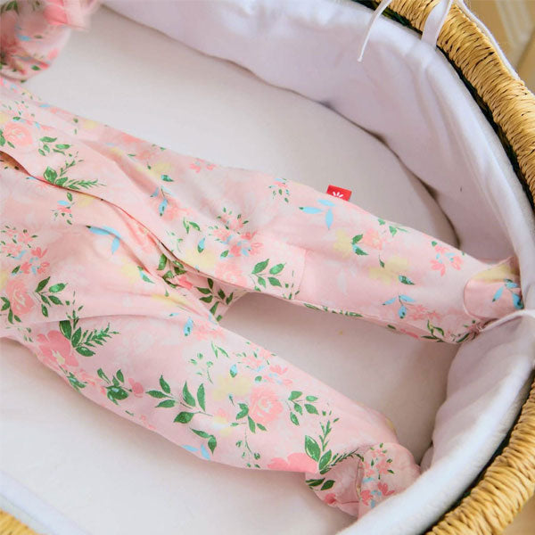 Magnetic Me Ainslee Pink Floral Modal Footie