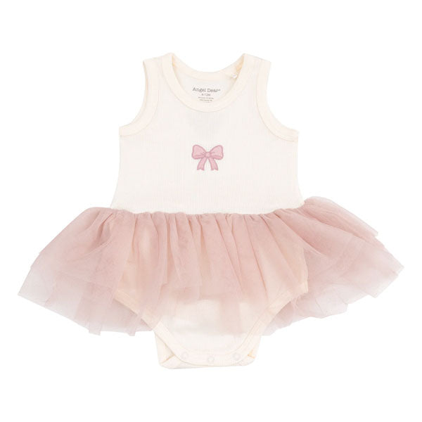 Angel Dear Baby Girls Pink Tank Tulle Bodysuit