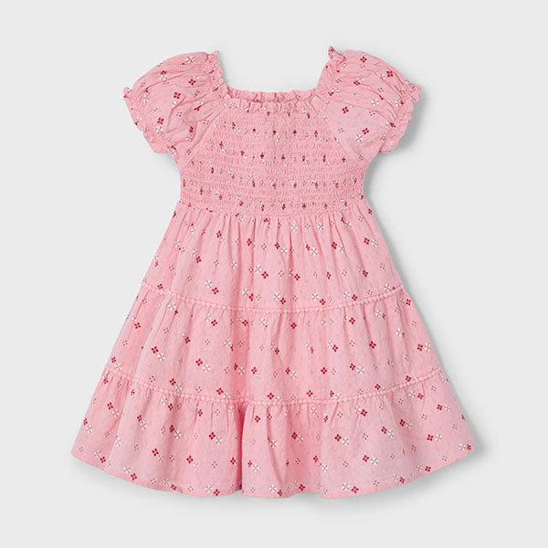 Mayoral Girls Pink Smocked Dress