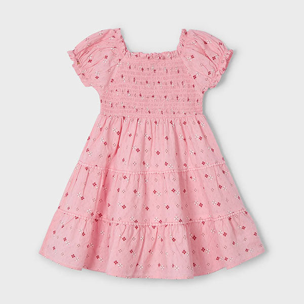 Mayoral Girls Pink Smocked Dress