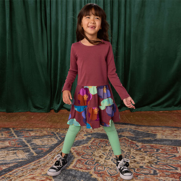 Tea Collection Purple Tiered Skirted Twirl Dress