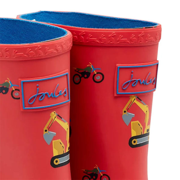 Joules Boys Red Cars Trucks Rain Boots