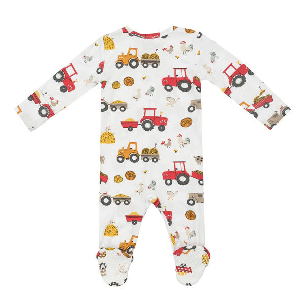 Angel Dear Happy Tractors 2-Way Zipper Footie Sleeper
