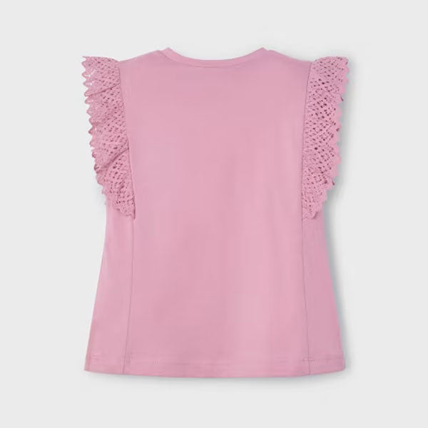 Mayoral Girls Rose Crochet Details Top