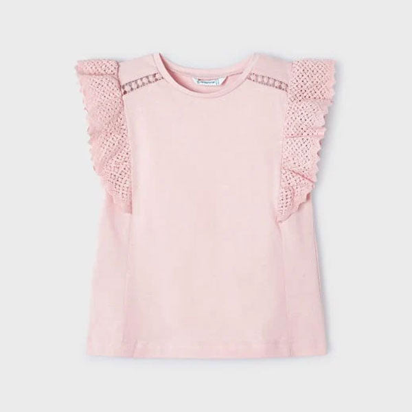 Mayoral Girls Rose Crochet Details Top