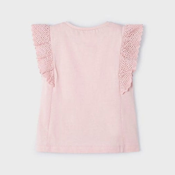 Mayoral Girls Rose Crochet Details Top