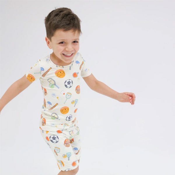 Angel Dear Boys Sports Ball Pajama Short Set