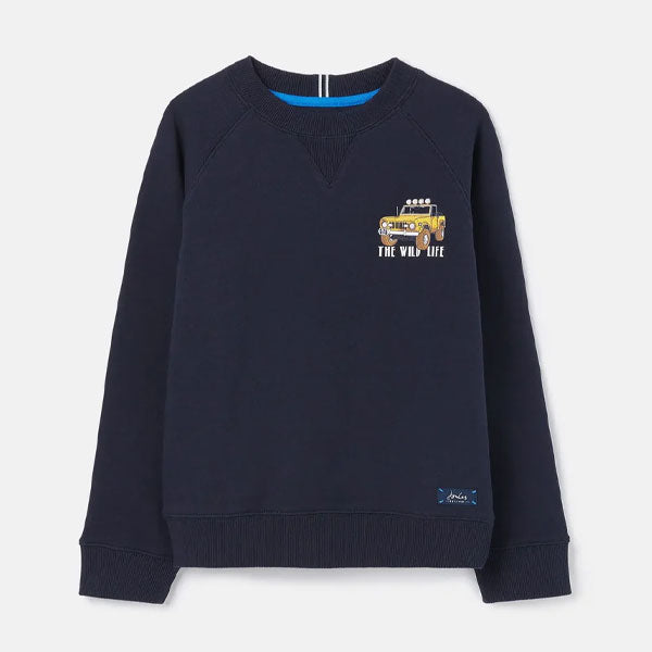 Joules Truck Navy Pullover Top