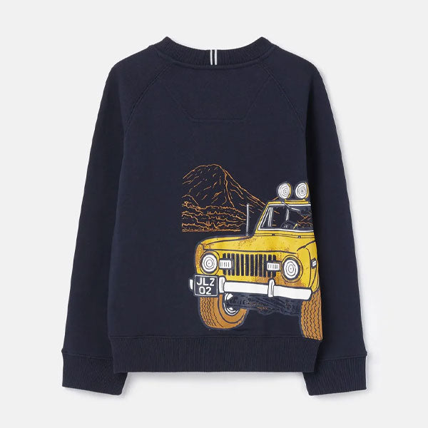 Joules Truck Navy Pullover Top