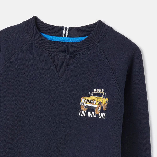 Joules Truck Navy Pullover Top