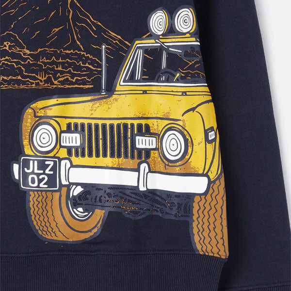 Joules Truck Navy Pullover Top