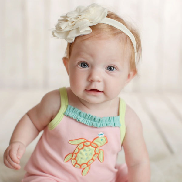 Lemon Loves Lime Turtle Pink Romper