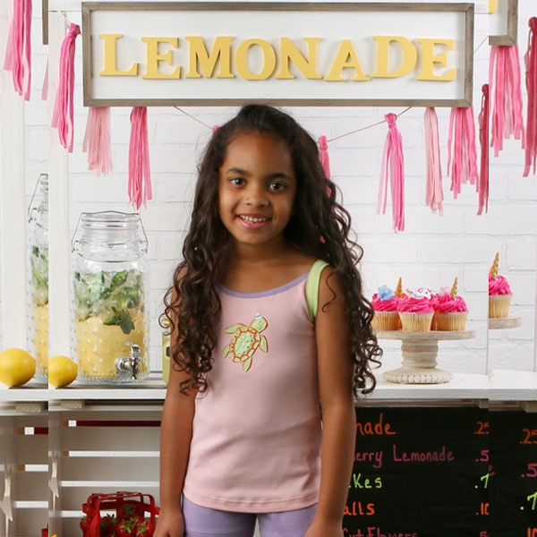 Lemon Loves Lime Turtle Pink Tank Top
