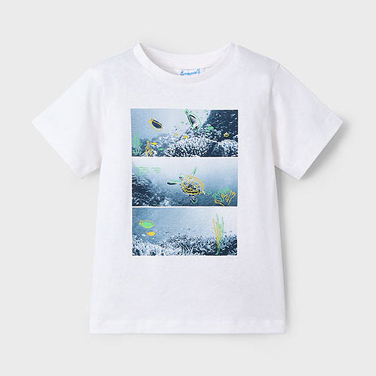 Mayoral Boys Fish White Top