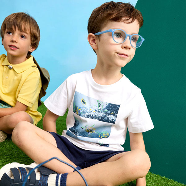 Mayoral Boys Turtle White Top