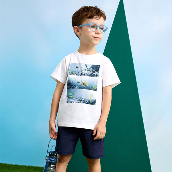 Mayoral Boys Turtle White Top