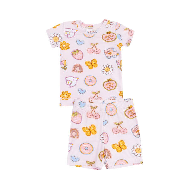 Angel Dear Girls Groovy Vibes Pajama Short Set