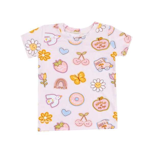 Angel Dear Girls Groovy Vibes Pajama Short Set