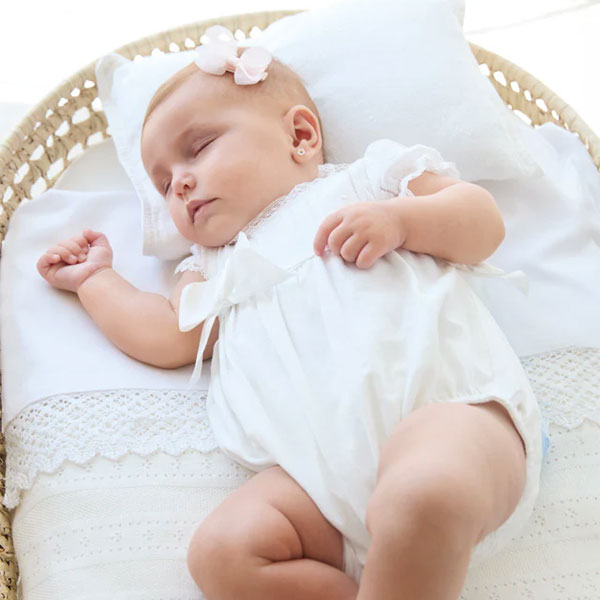 Mayoral Girls White Bow Bubble Romper