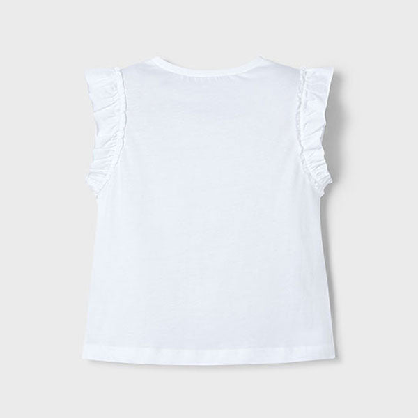 Mayoral Girls White Eyelet Top