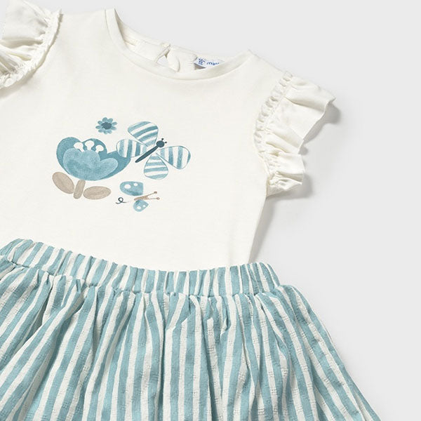 Mayoral Girls Top Striped Skirt Set