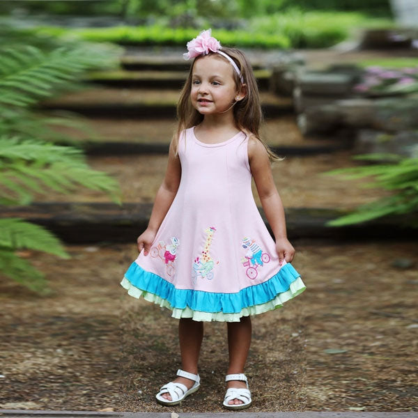 Lemon Loves Lime Girls Biking Friends Tank Dress