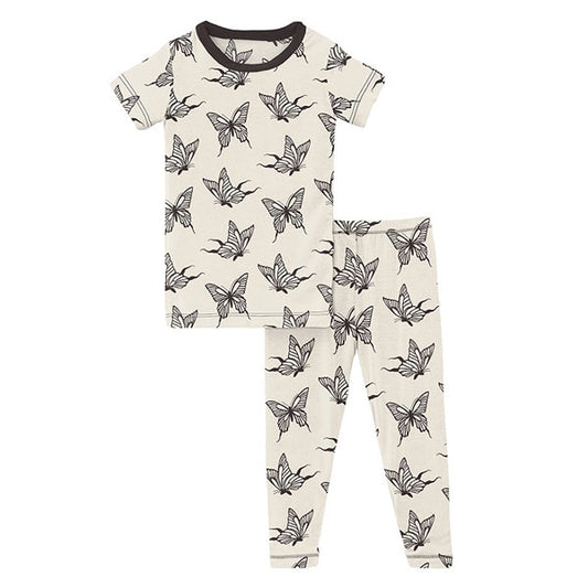 Kickee Pants Butterfly Print Short Sleeve Pajama Set