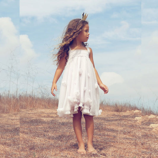 Luna Luna Collection Pink Cloudine Girls Dress in Pink