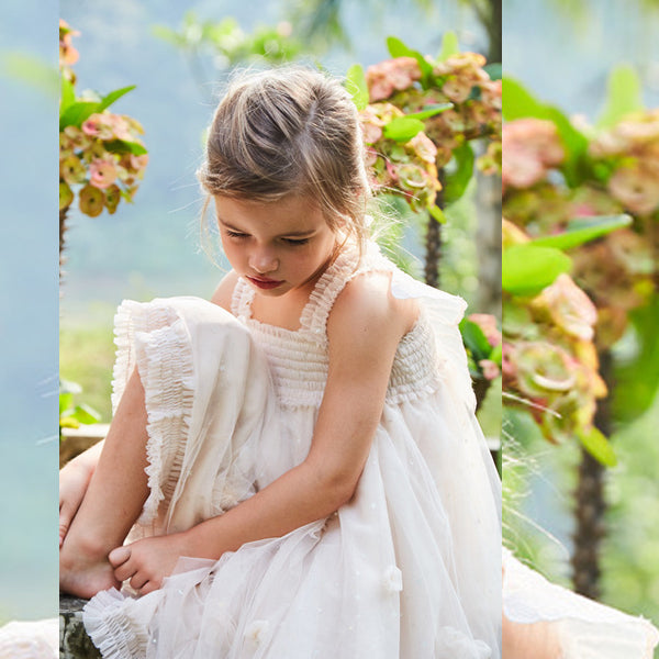 Luna Luna Collection Pink Cloudine Girls Dress in Pink