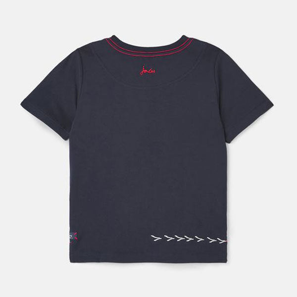 Joules Dino Navy Short Sleeve Top
