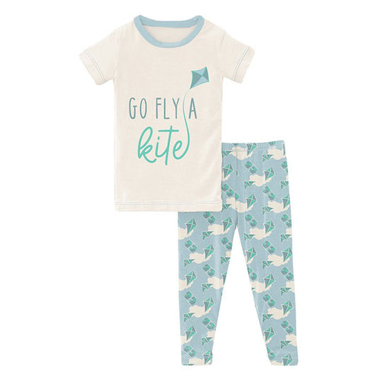 Kickee Pants Windy Day Kites Short Sleeve Pajama Set