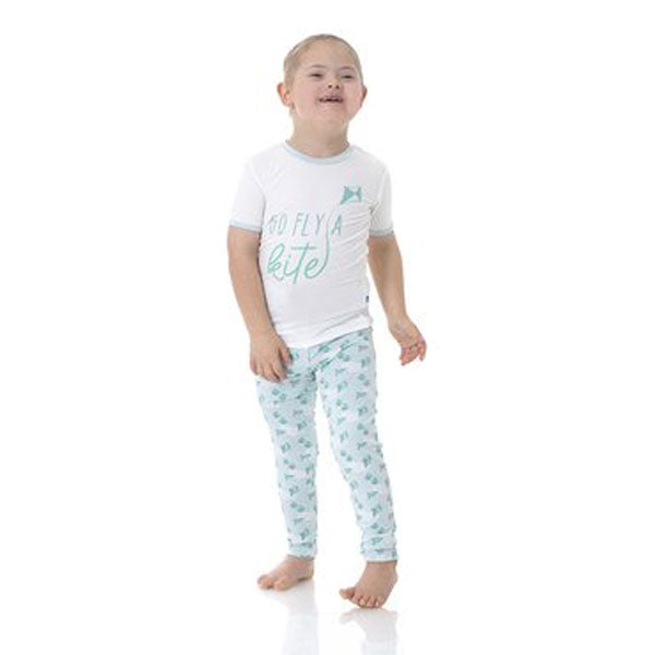 Kickee Pants Windy Day Kites Short Sleeve Pajama Set